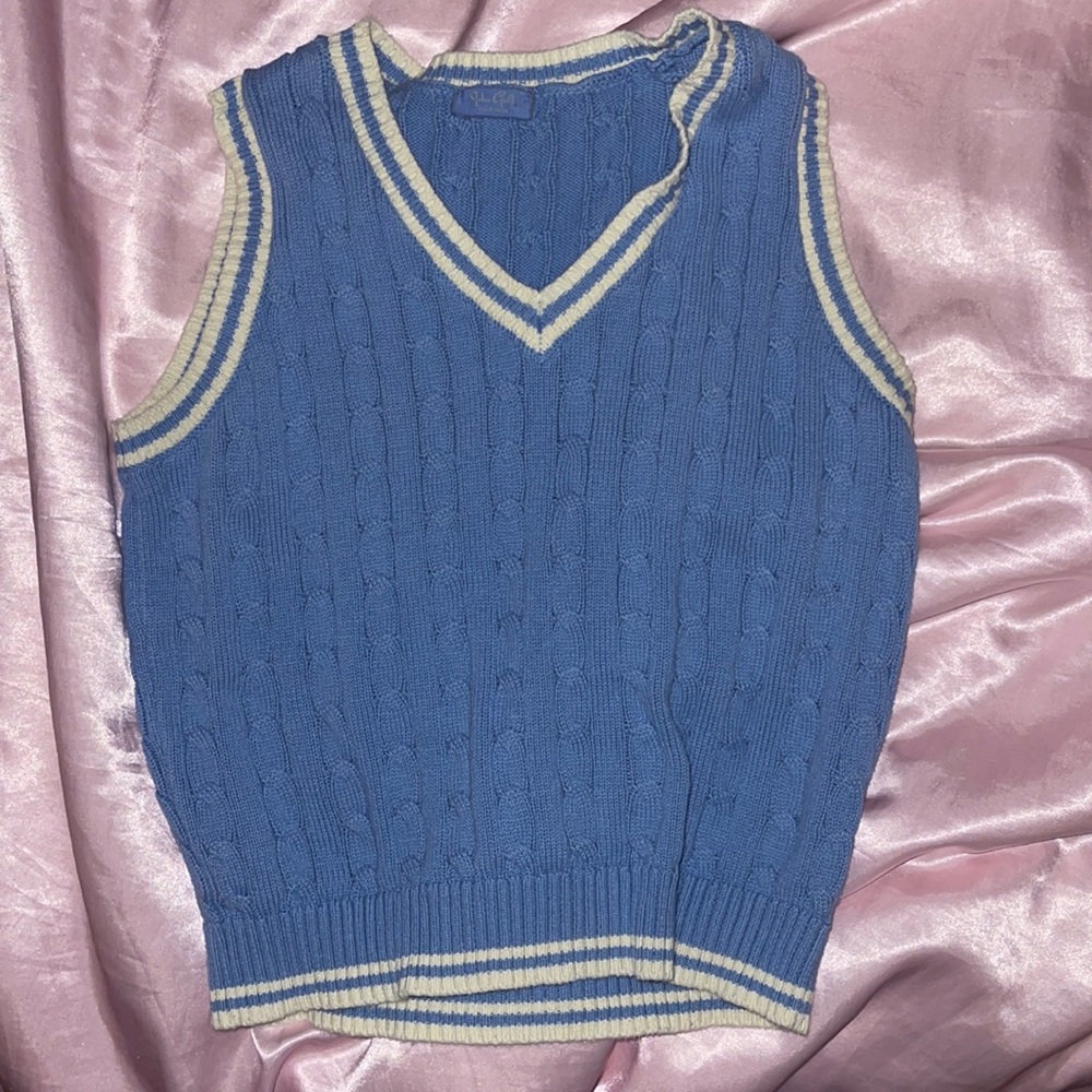 Brandy Melville Light Blue Knit Vest